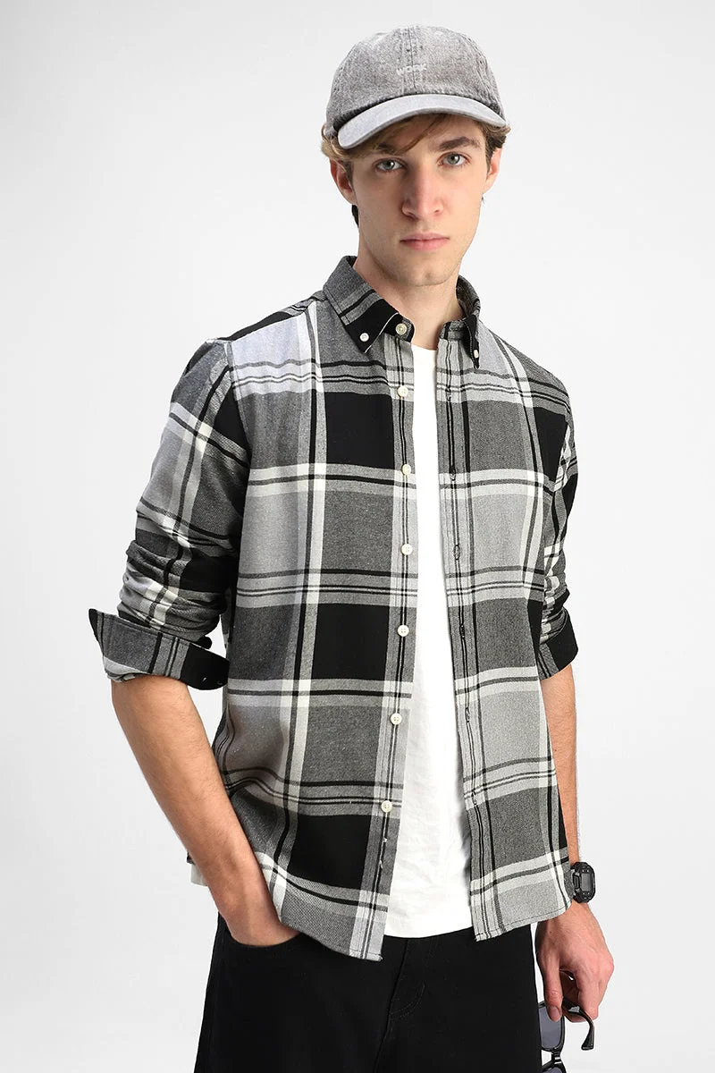 سنيتش Light Weight Flannel Plaid Slim Fit Shirt